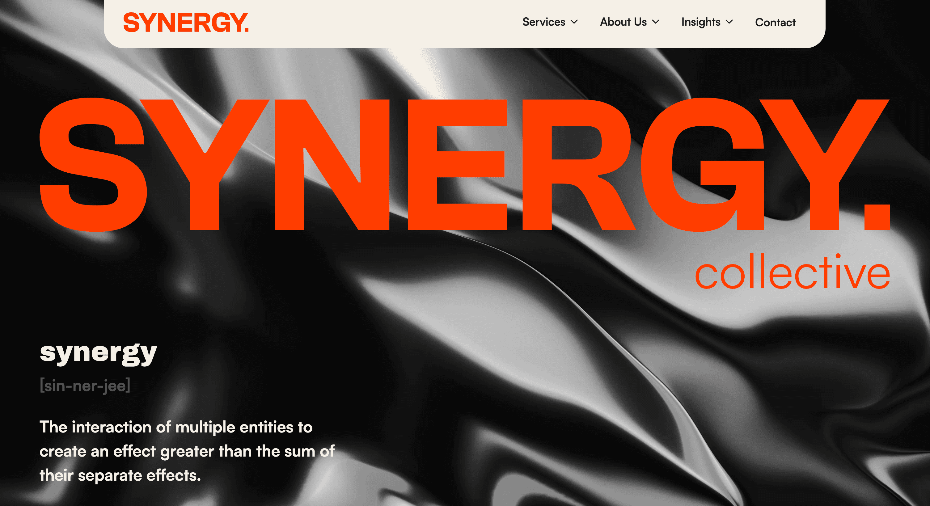 Synergy Collective website homepage